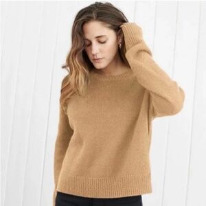 Jenni Kayne Atlas Wool Cashmere Sweater Camel XS